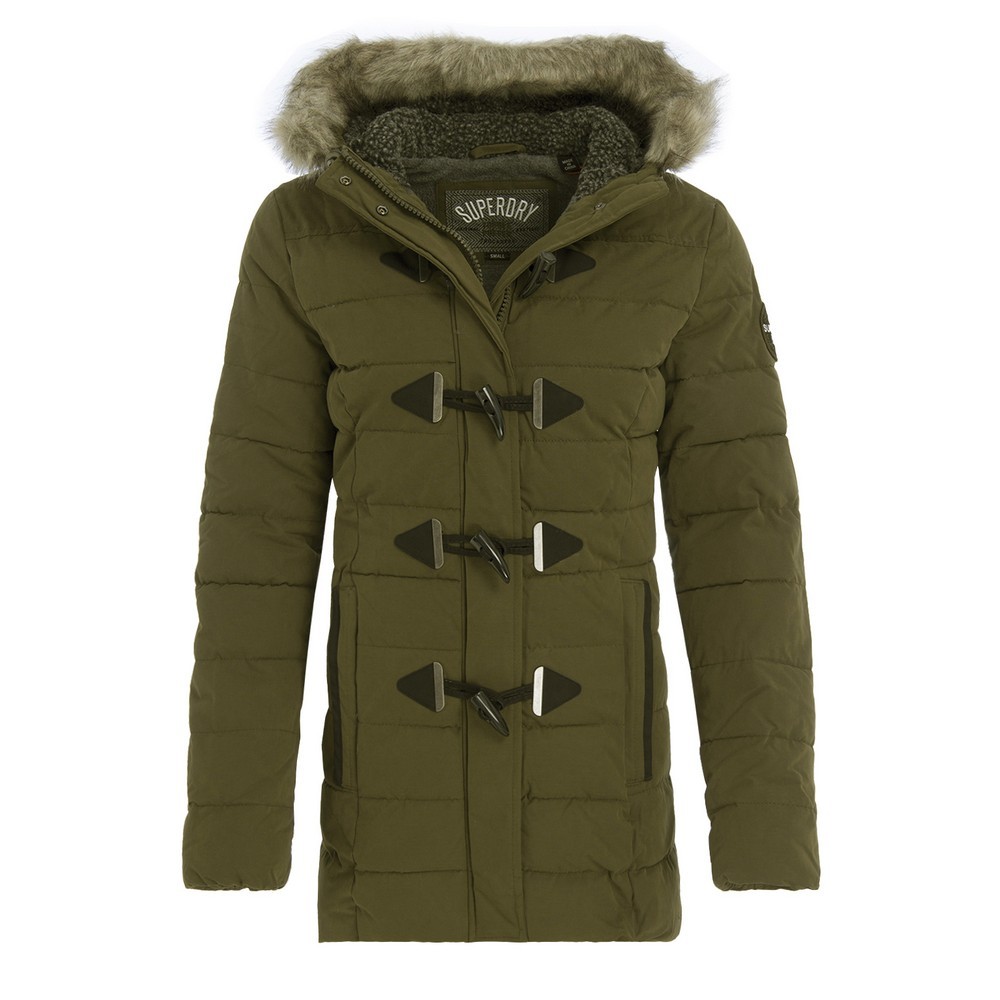 Superdry Mpoyfan Gynaikeio Toggle Puffle Pa G50011lp 03o Khaki