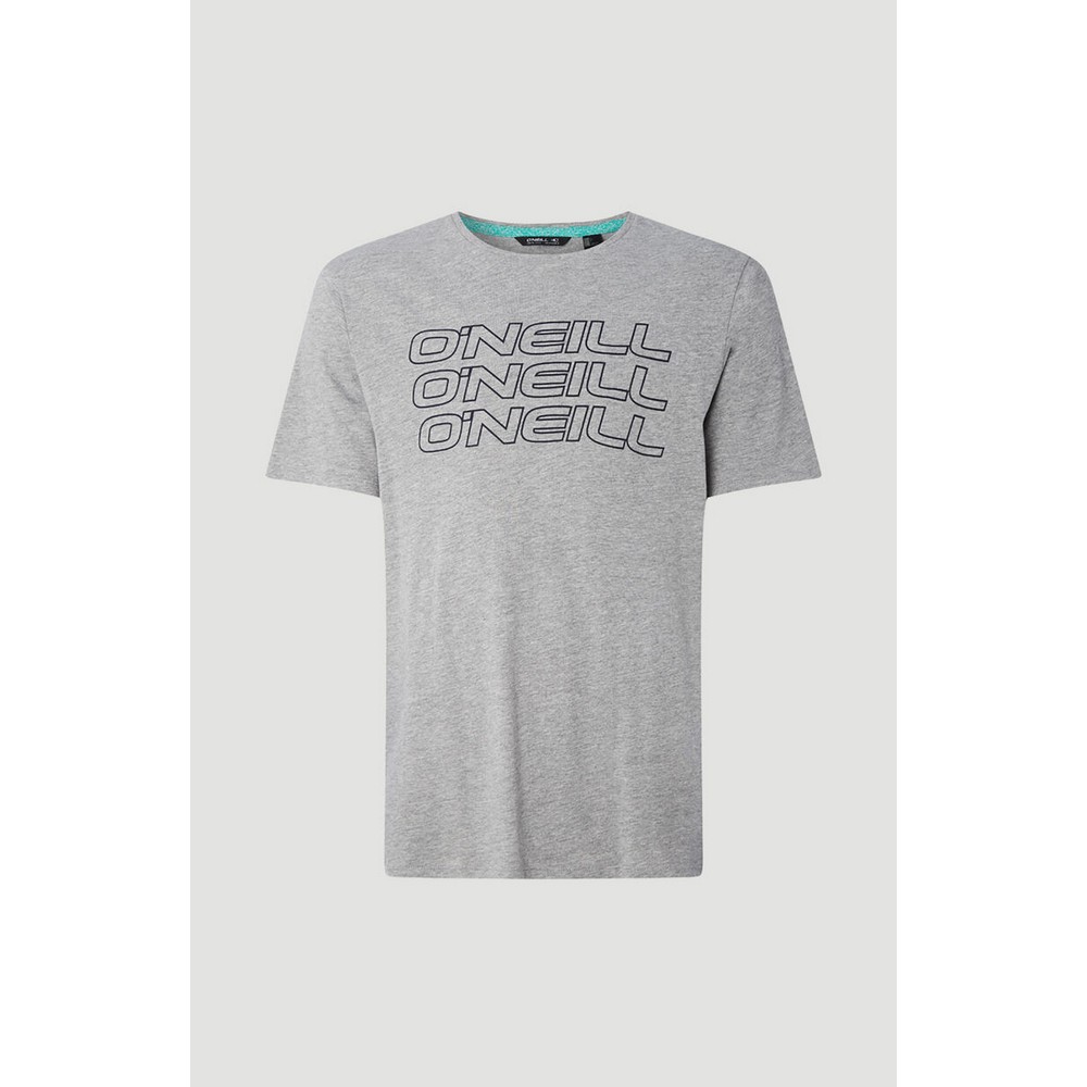 O'Neill μπλουζάκι κοντομάνικο Triple T-Shirt 0A2368-8001 Silver Melee