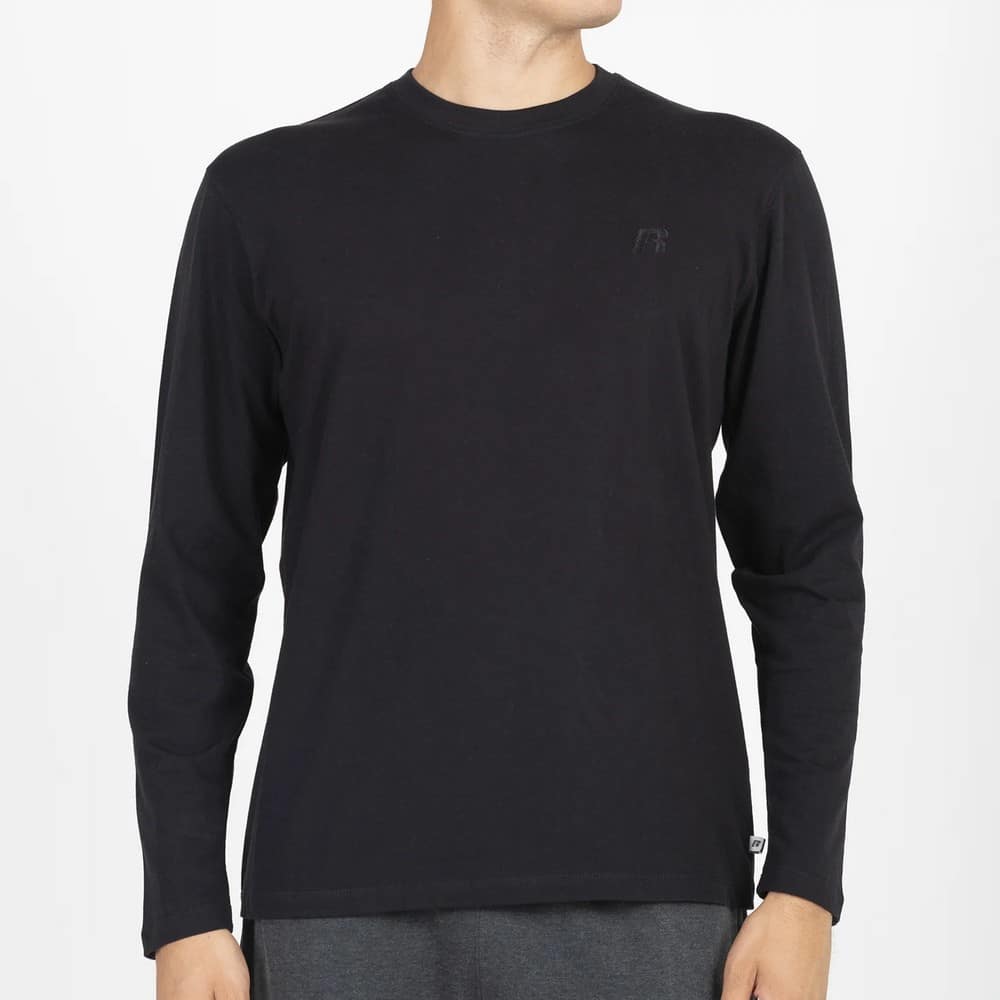Russell Athletic ΜΠΛΟΥΖΑ ΜΑΚΡΥ ΜΑΝΙΚΙ ΛΕΠΤΗ CREWNECK TEE SHIRT BLACK A2-002-2-099