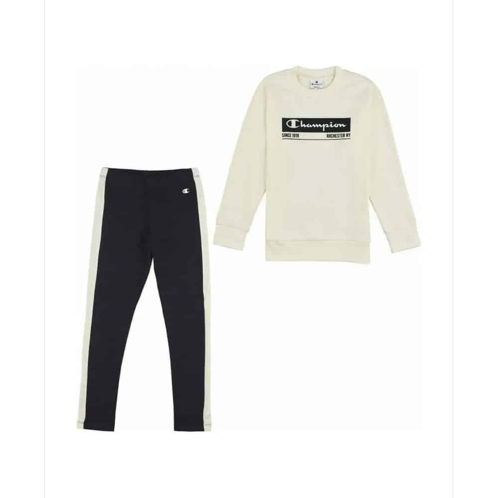 Champion φόρμα σετ WHITE/BLACK 404001-WW005