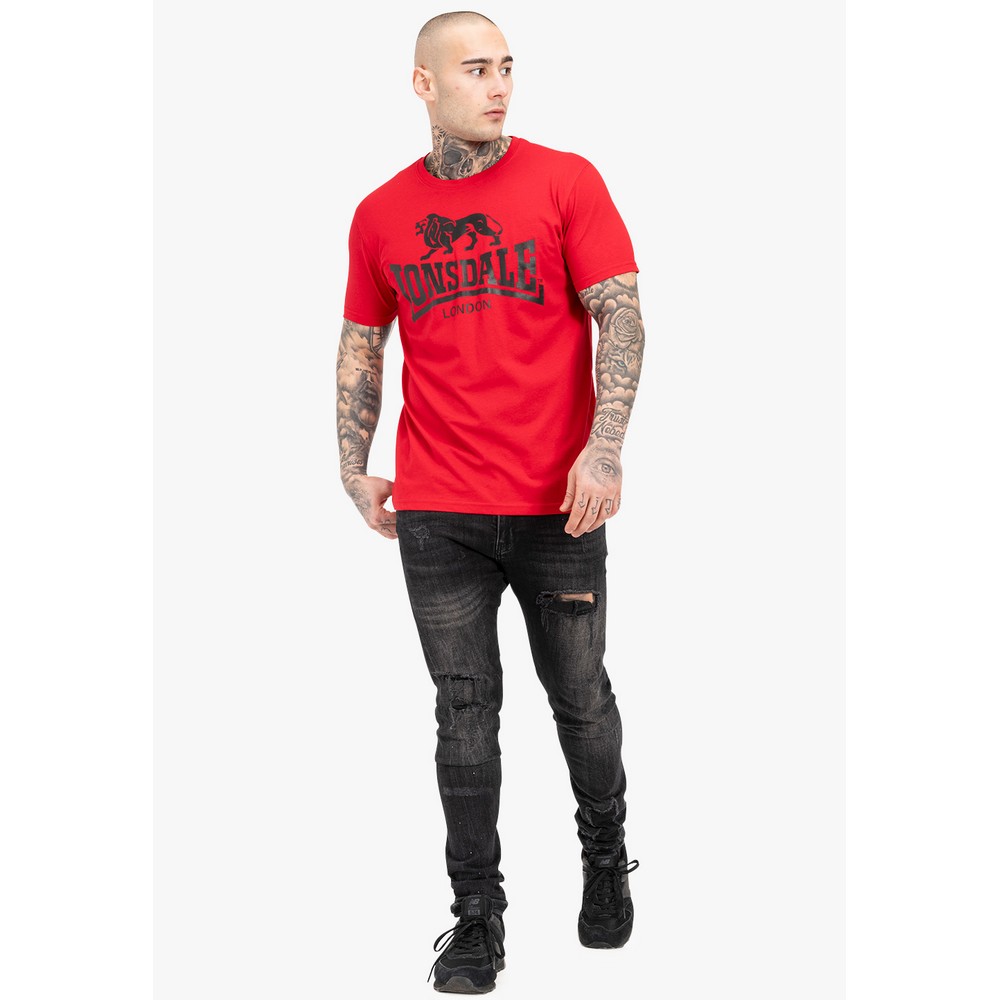 Lonsdale μπλουζάκι T-Shirt LOGO Red/Black 119083-2514 - Image 2