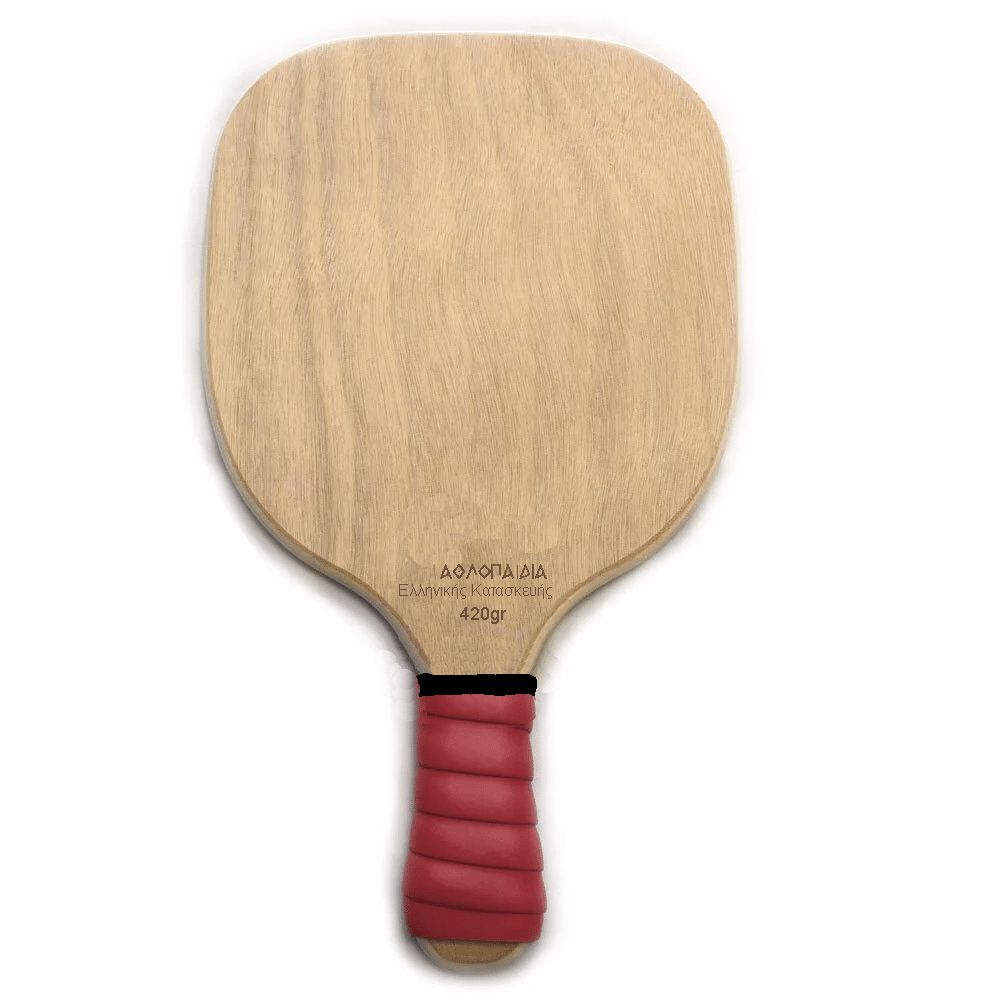 ΑΘΛΟΠΑΙΔΙΑ Classic Ρακέτα Ξύλινη θαλάσσης κόκκινη λαβη grip 420gr