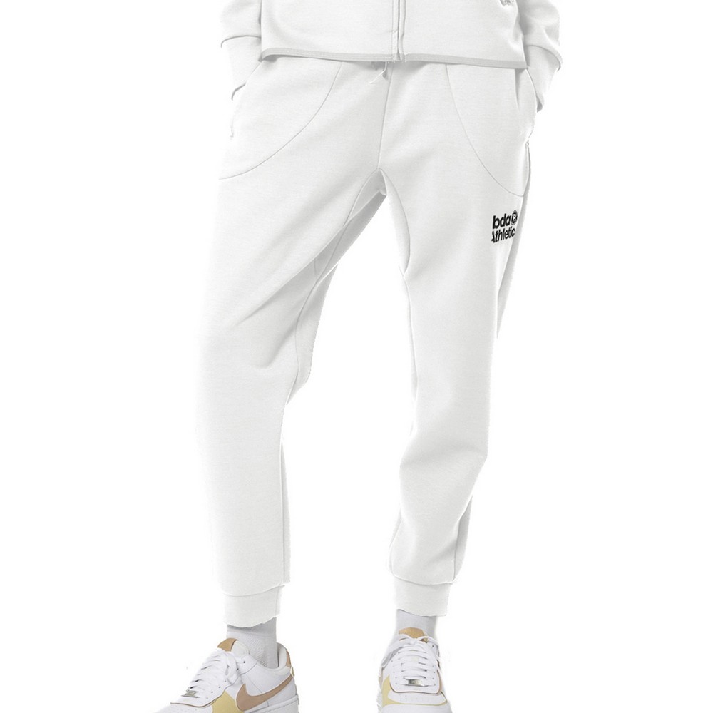 Body Action Παντελόνι Φόρμας Φαρδύ Fleece WHITE 021539-01