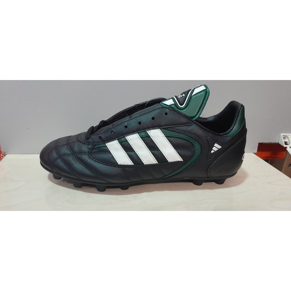 ADIDAS VINTAGE STRATOS LIGA 1AB SOCCER SHOES BLACK/GREEN/WHITE LEATHER 045466